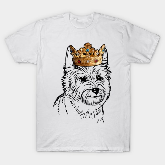 Cairn Terrier Dog King Queen Wearing Crown T-Shirt by millersye